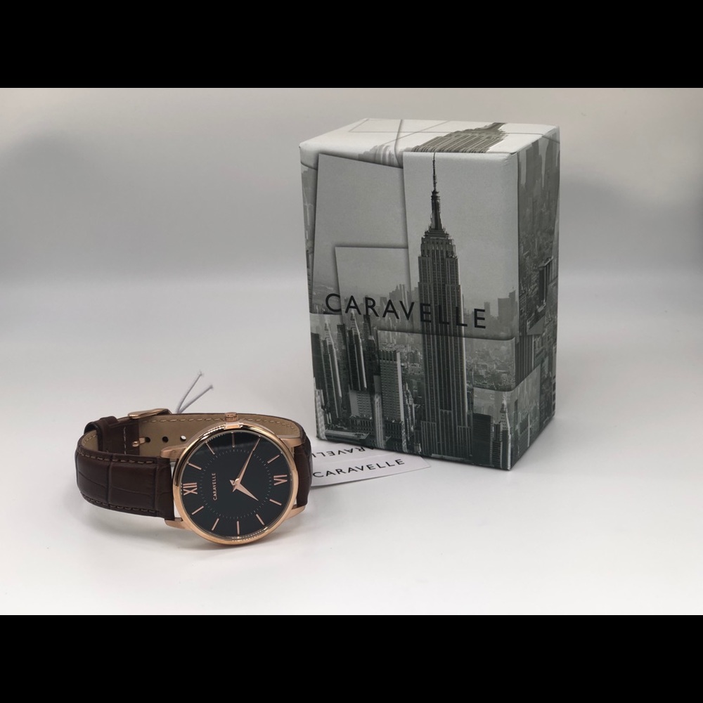 Caravelle Designed by Bulova Men's Brown 44A115